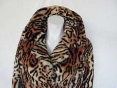 Tiger Print Sheared Beaver Fur Coat