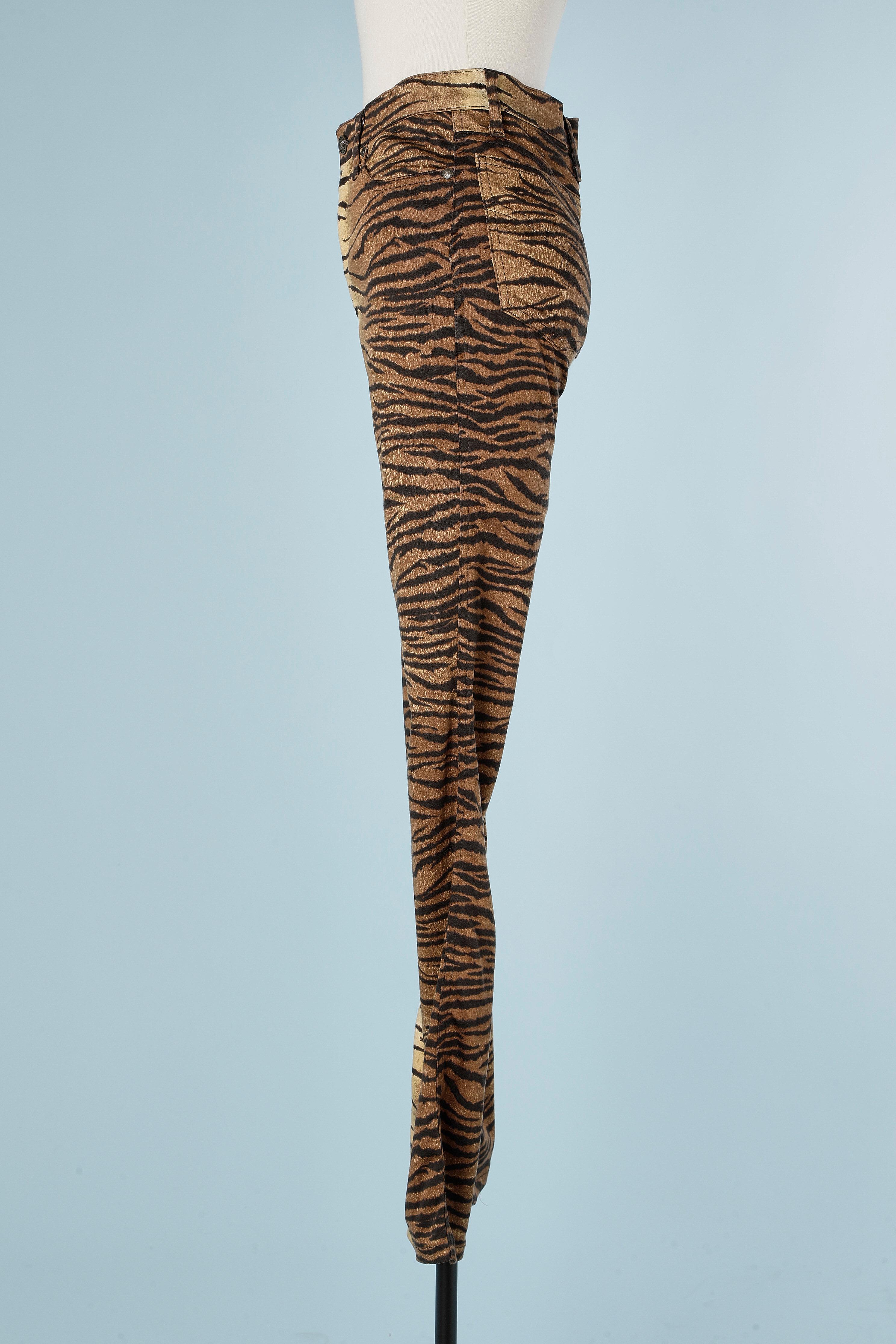 Tiger printed stretch pants Moschino Jeans In Excellent Condition In Saint-Ouen-Sur-Seine, FR