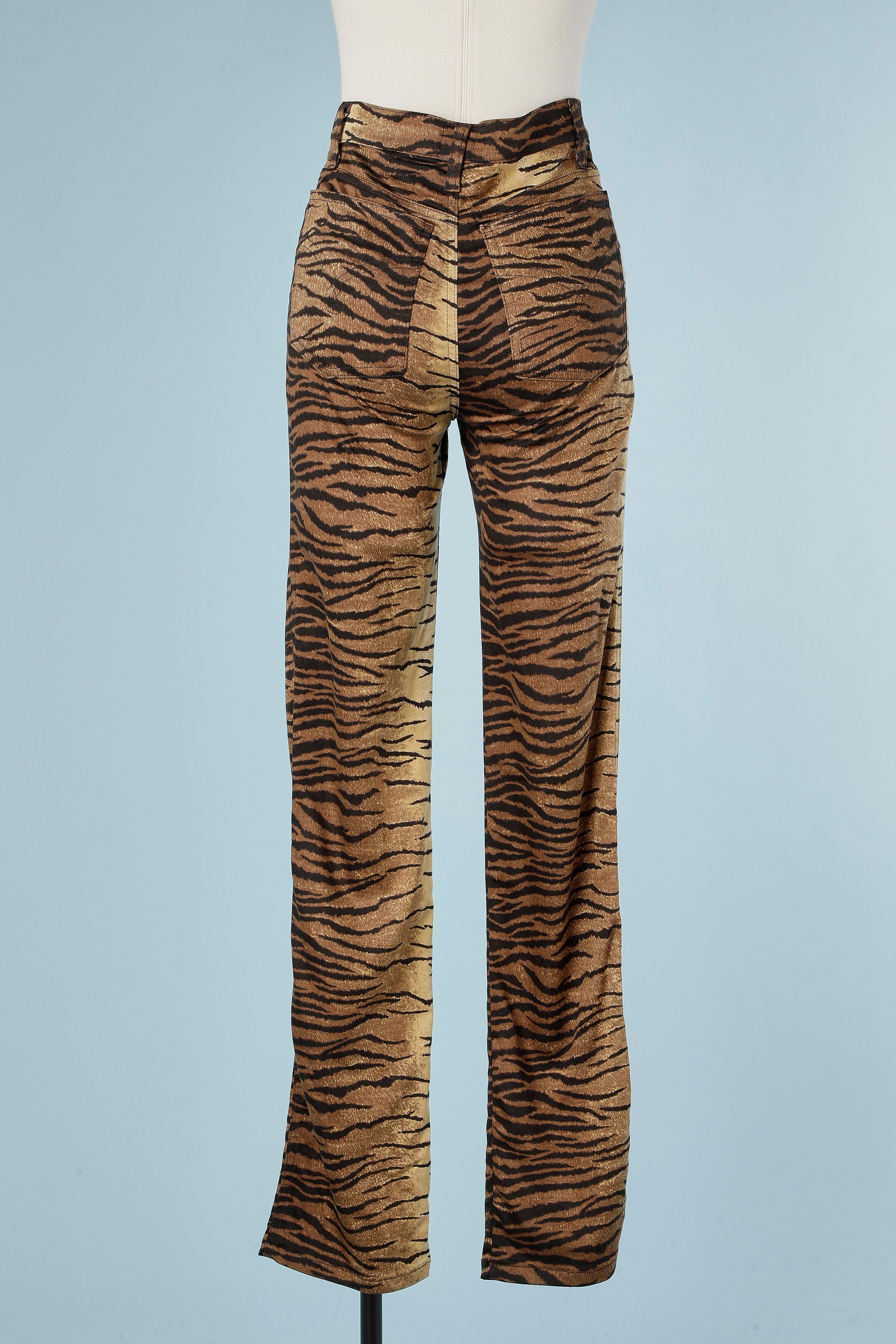 Women's or Men's Tiger printed stretch pants Moschino Jeans