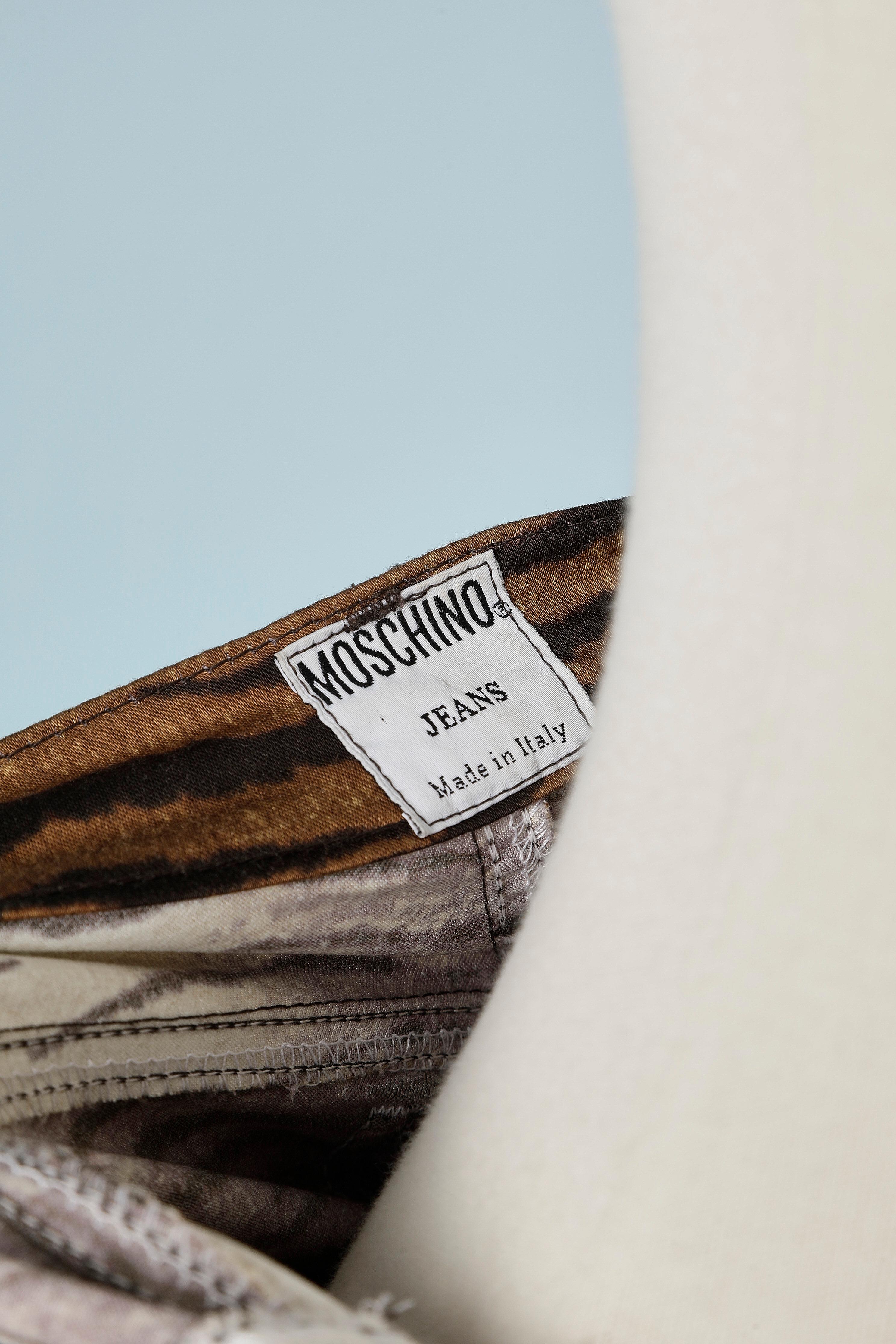 Tiger printed stretch pants Moschino Jeans 1