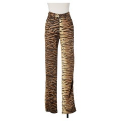 Tiger bedruckte Hose aus Stretch Moschino Jeans