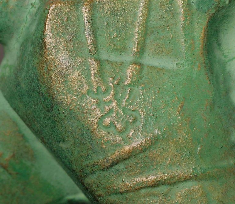 Tiger Sculpture Object by a Well Known Japanese Metal Artist For Sale