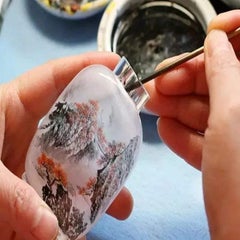 Tiger Snuff Bottles Églomisé Reverse Painted Set of 2