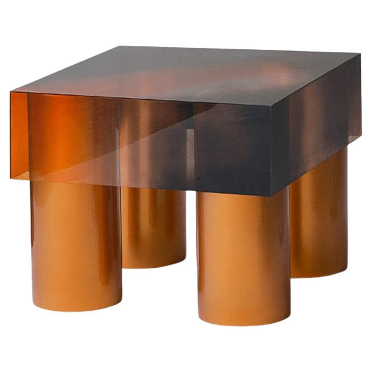 Mesa Tigre Acrílico base entintada a mano en metal pintura automatica brillante