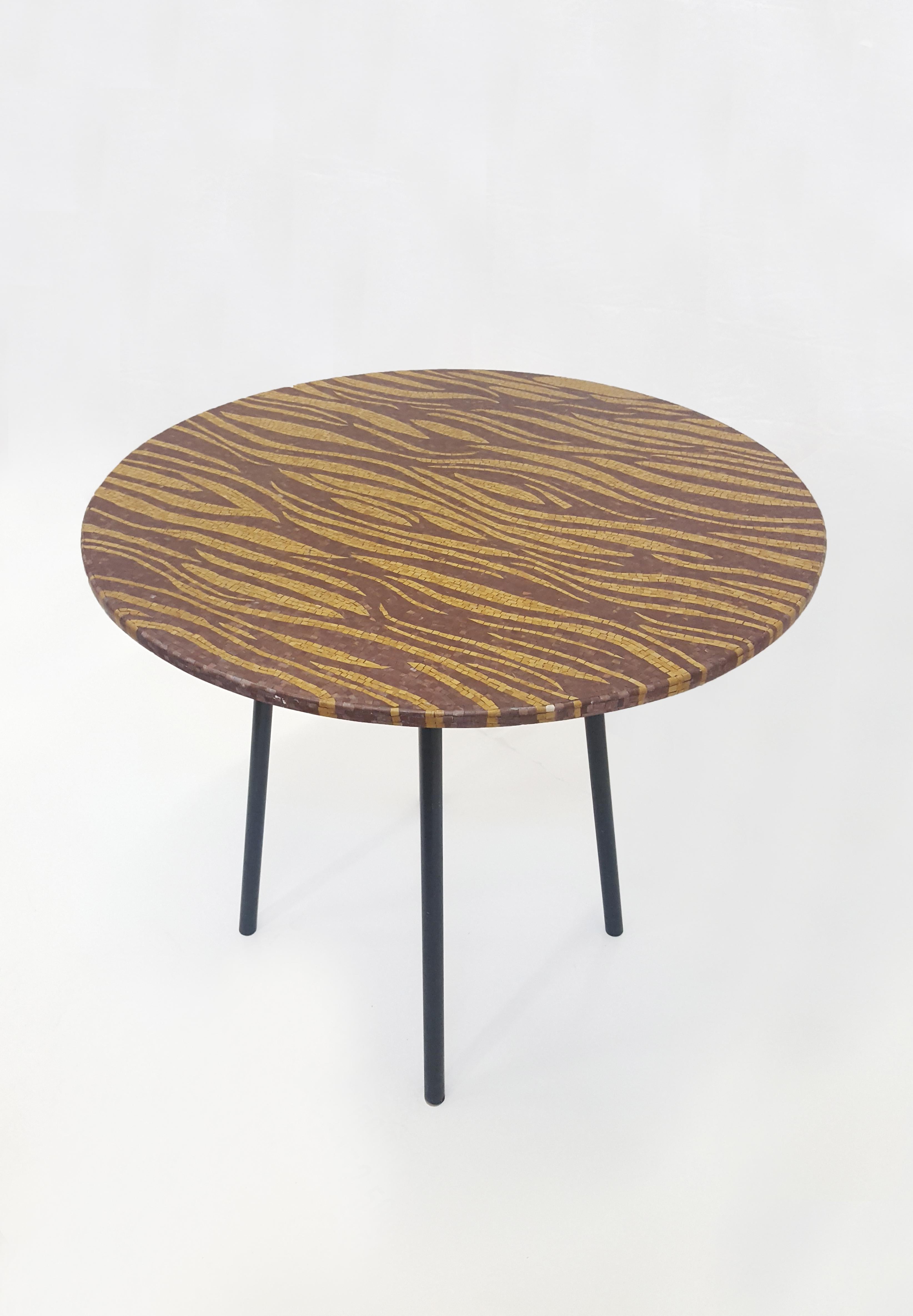 Hand-Carved Tiger Table 'Top Only' Handcrafted in India by Stephanie Odegard For Sale