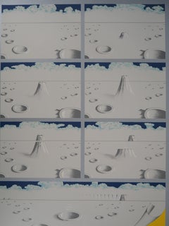 Moon Landscape - Original lithograph, Handsigned and Numbered /100