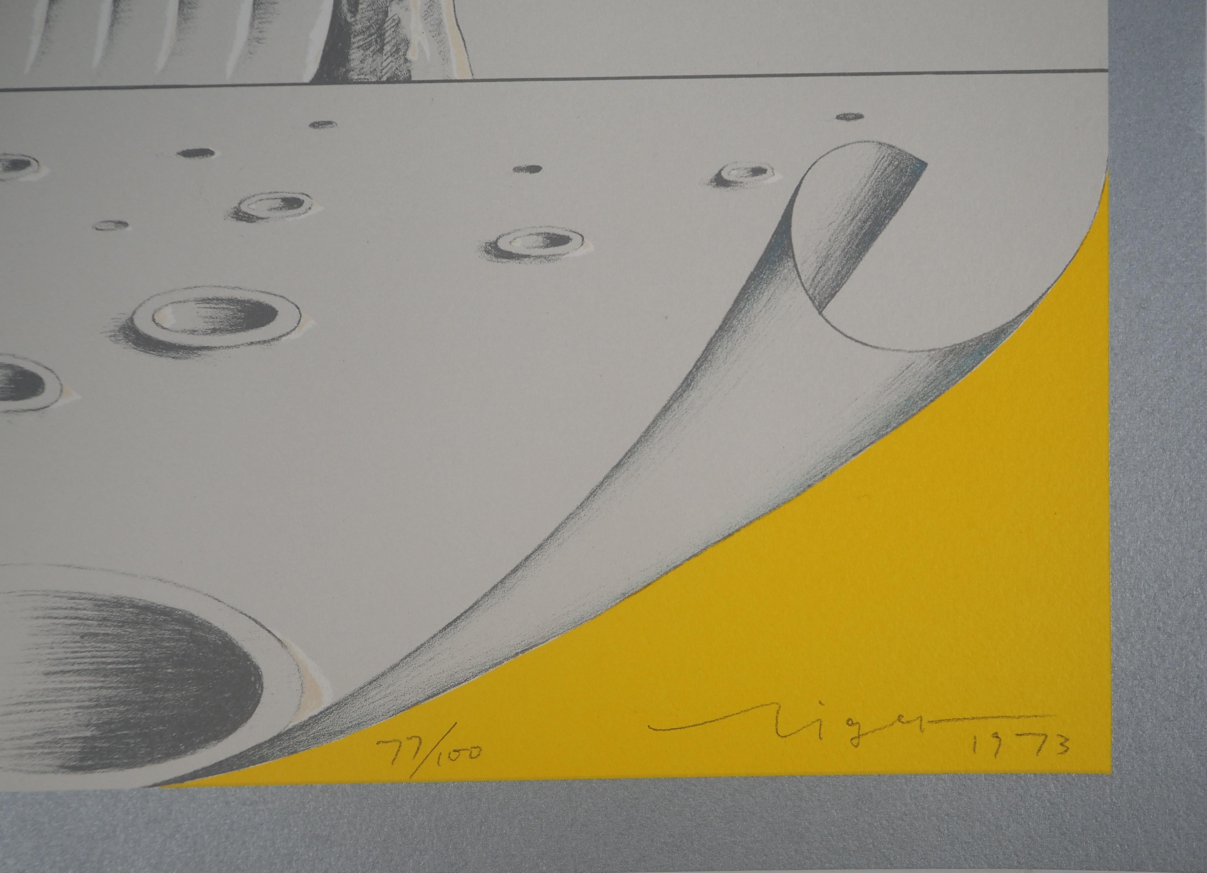 Tiger TATEISHI (1941 - 1998)
Mondlandschaft, 1973

Original-Lithographie
Handsigniert mit Bleistift
Nummeriert /100
Auf Vellum 82,5 x 58,5 cm (ca. 33 x 23 Zoll)

Ausgezeichneter Zustand