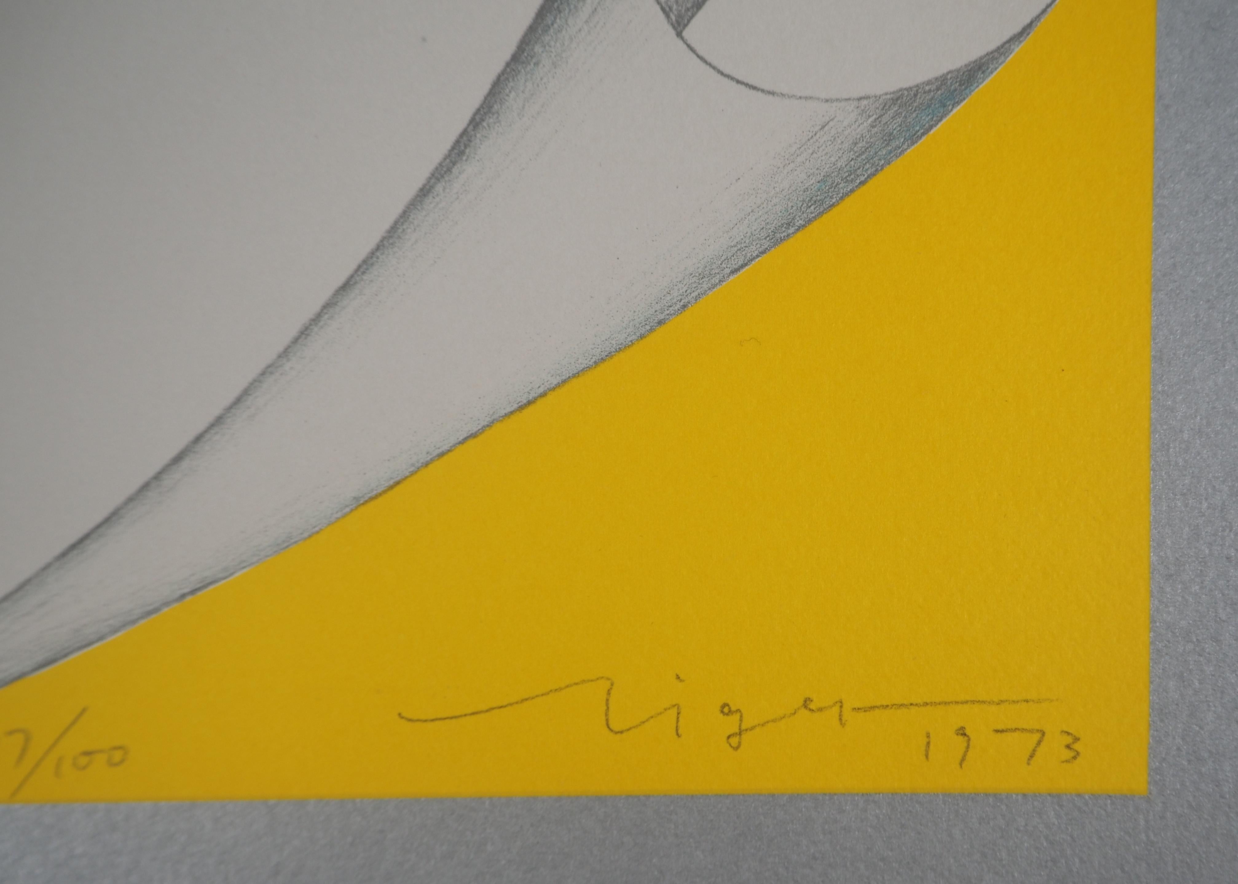 Paesaggio lunare - litografia originale, firmata e numerata /100 in vendita 1