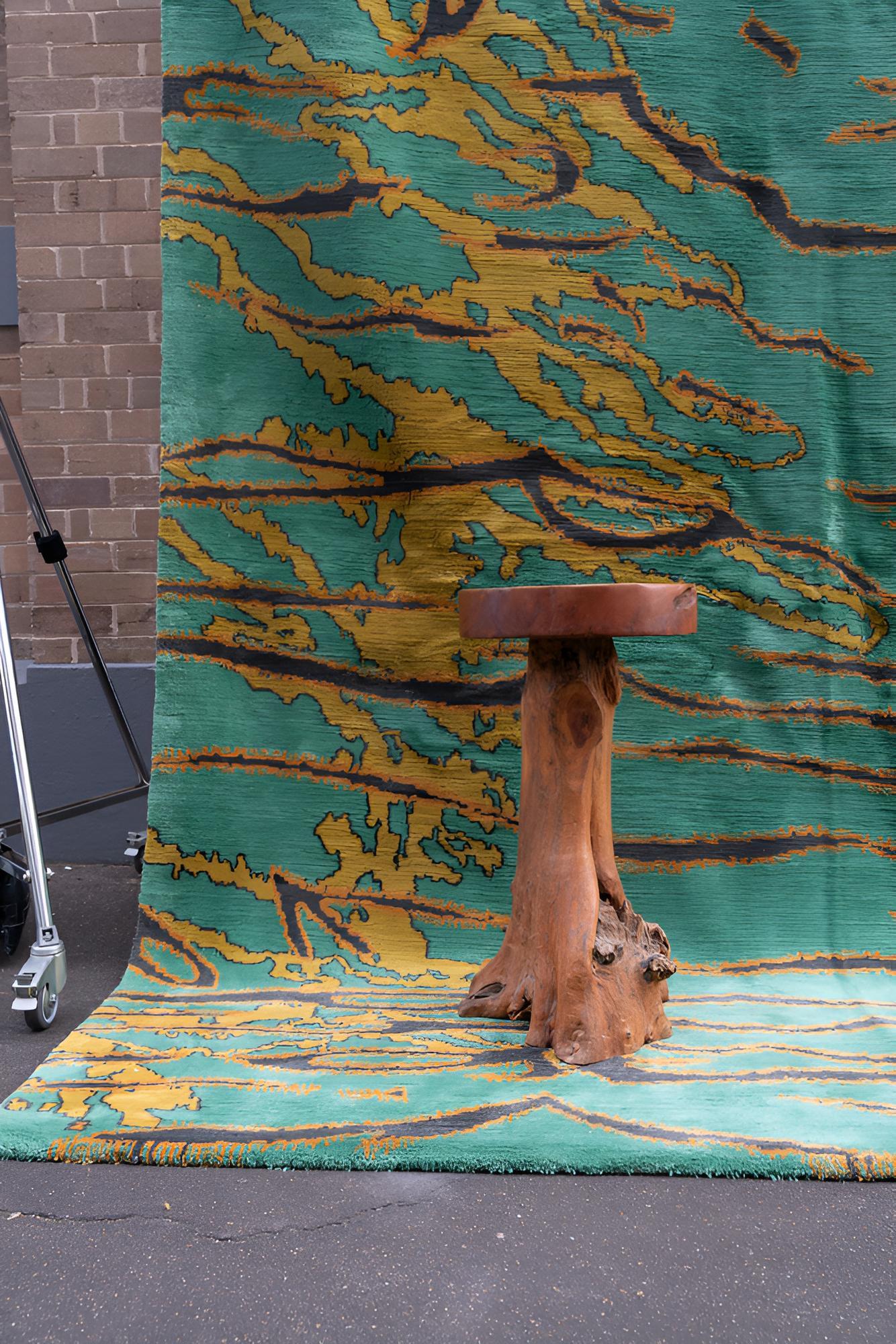 Tiger-Tiger-Teppich (Wolle) im Angebot