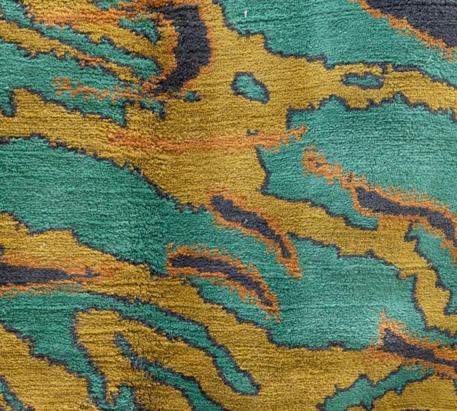 Tiger-Tiger-Teppich (Nepalesisch) im Angebot