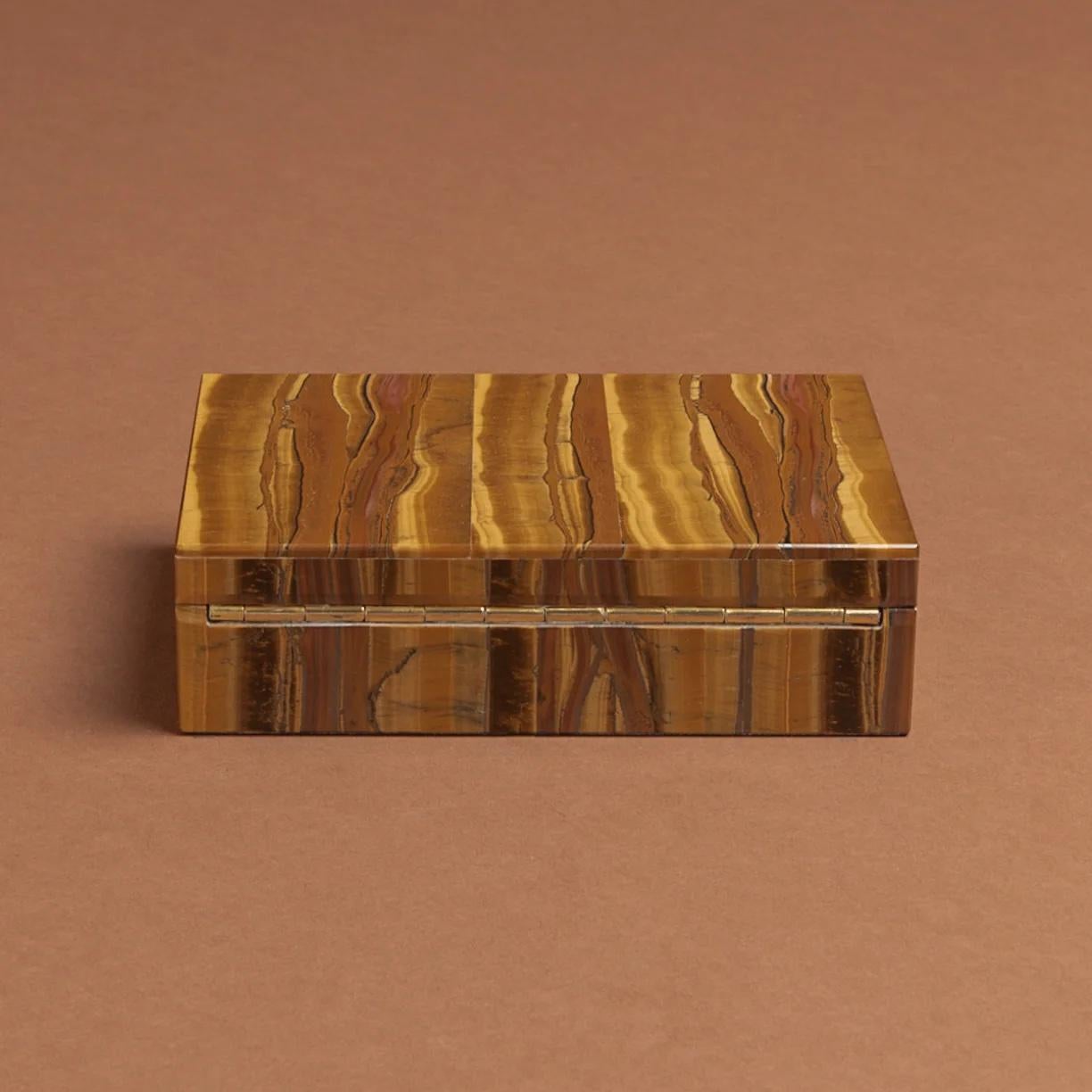 Tiger's Eye Box, circa 1960. In Good Condition In London, GB