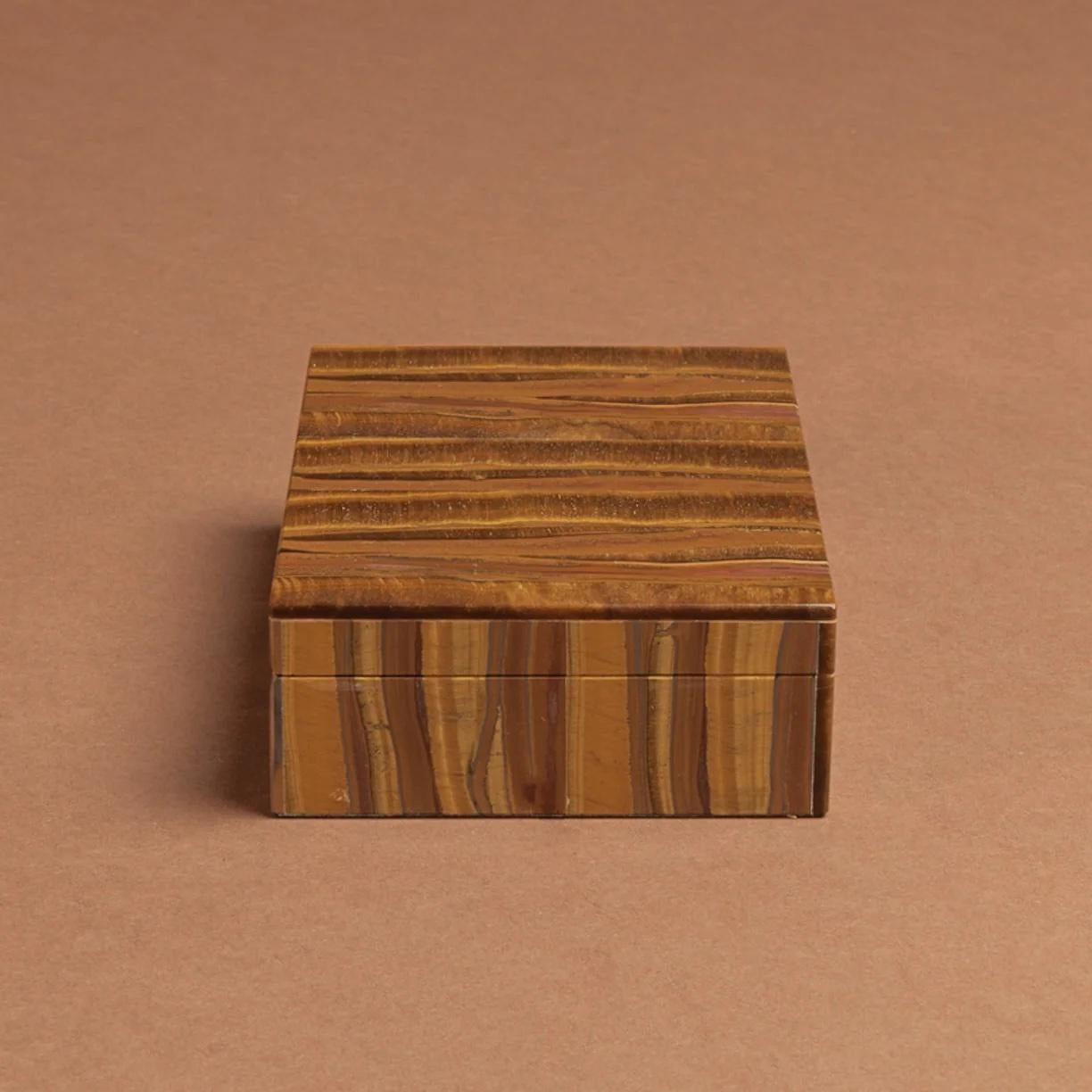 Mid-20th Century Tiger's Eye Box, circa 1960.