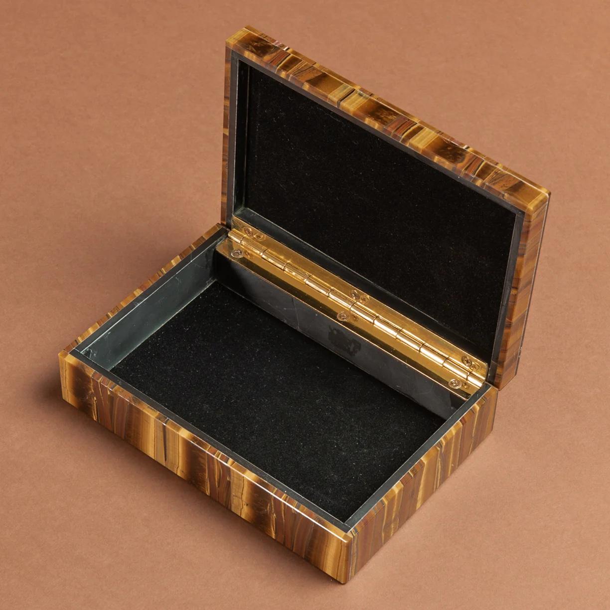 Quartz Tiger's Eye Box, circa 1960.