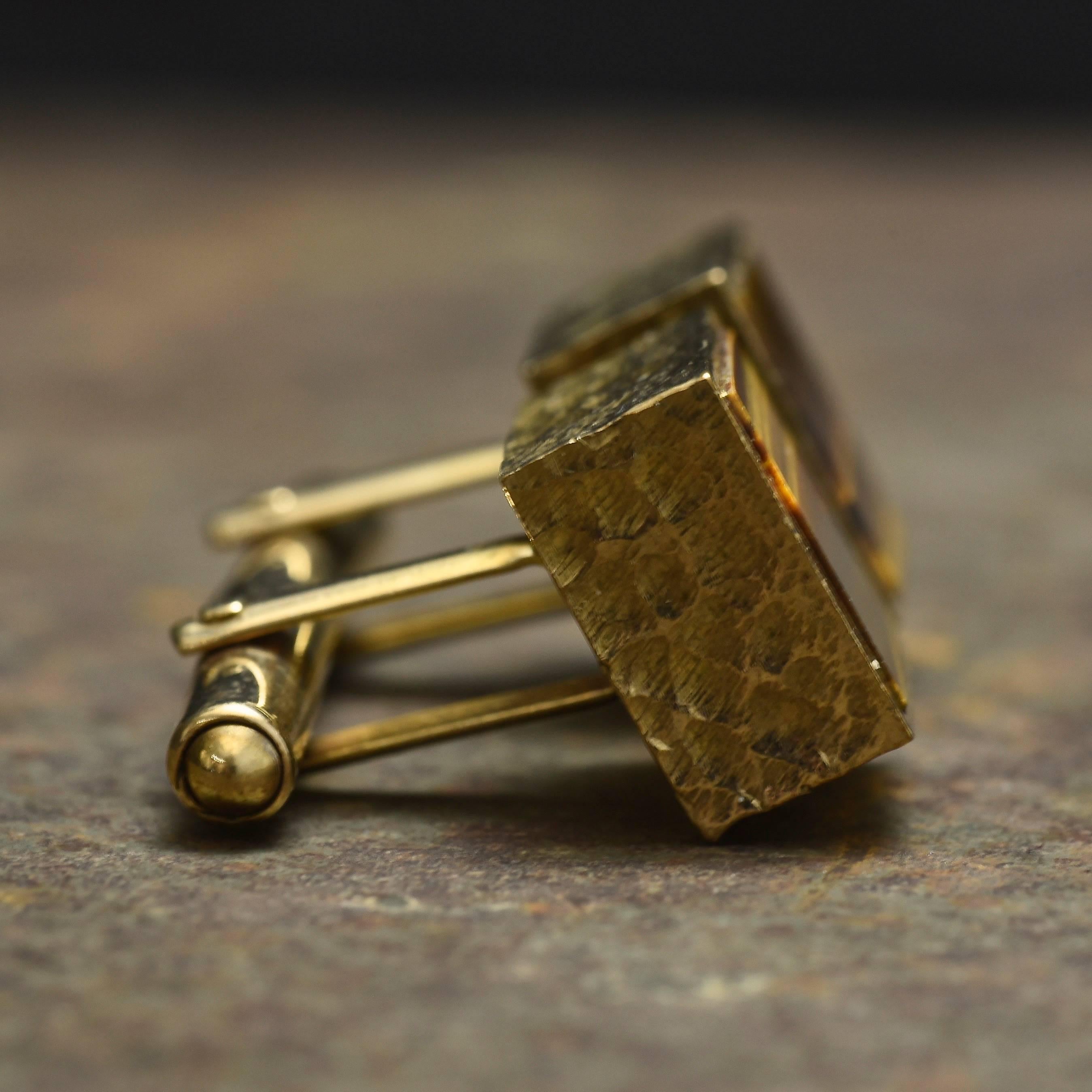 British Tiger’s-Eye Cufflinks