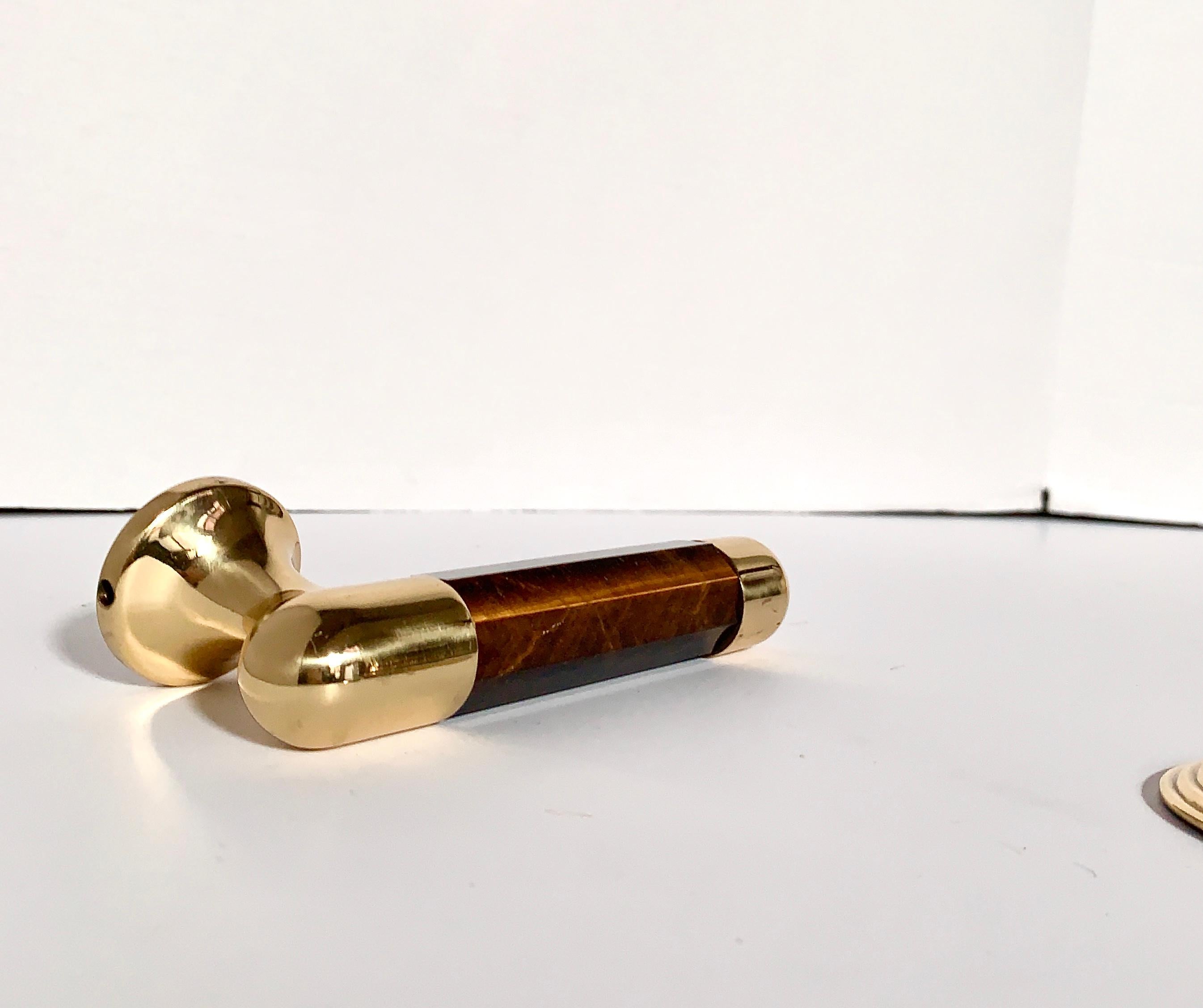 20th Century Tiger’s Eye Door or Cabinet Handle or Knob Serdaneli Paris For Sale