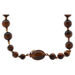 Tiger's Eye necklace in 18k gold