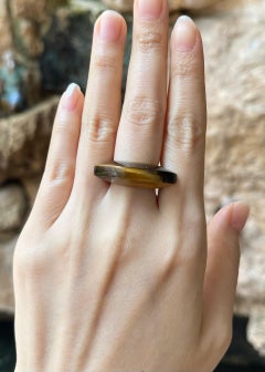 Tiger's Eye Ring set in 18K Gold Settings