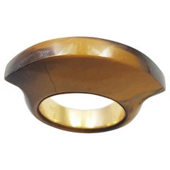 Anillo de Ojo de Tigre engastado en Oro de 18K