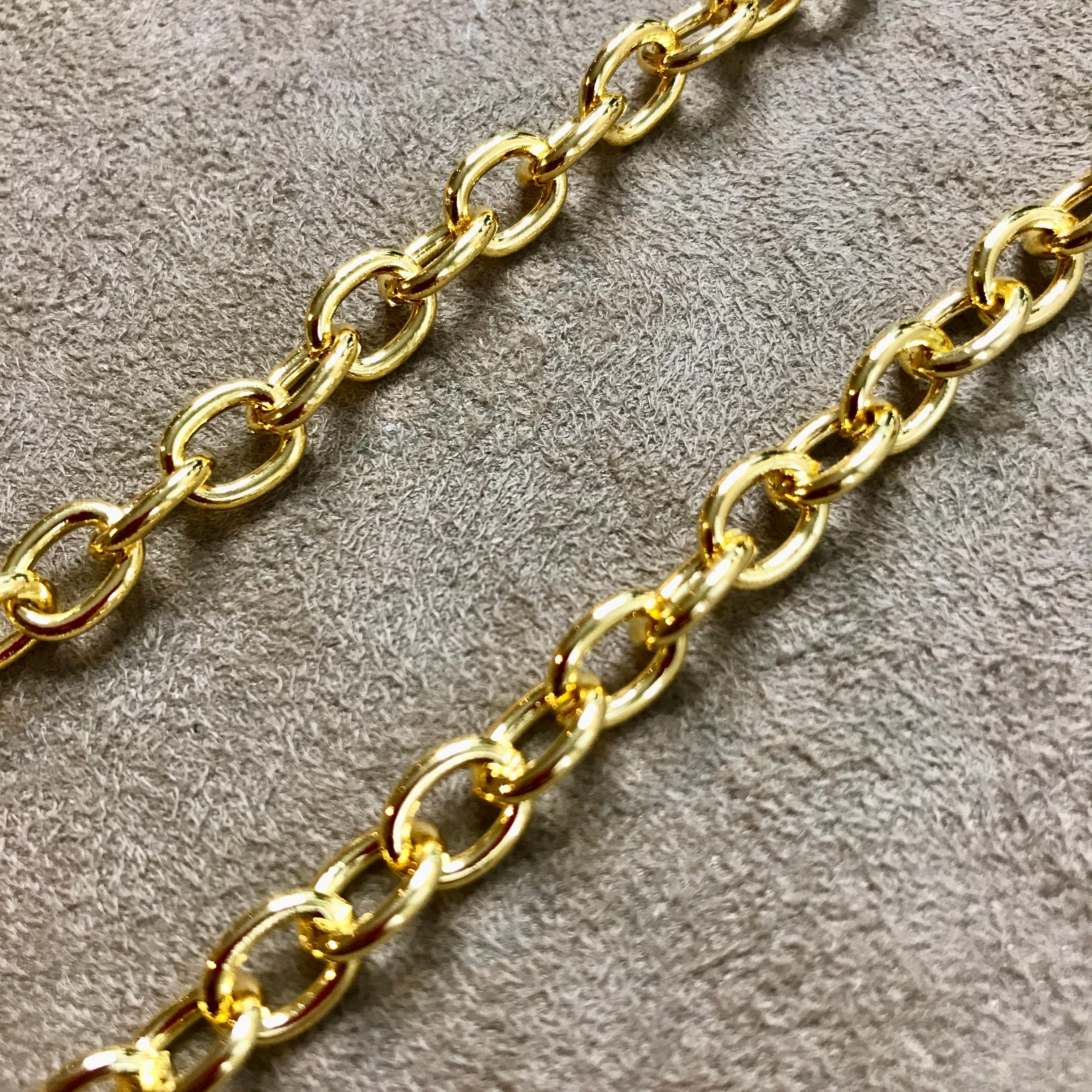 Women's Tiger's Eye set 'Aragon' long chain necklace For Sale