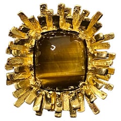 Tiger's Eye set 'Urchin' Ring