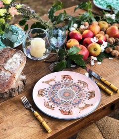 Tigers Porcelain Dinner Plate by Vito Nesta for Les-Ottomans