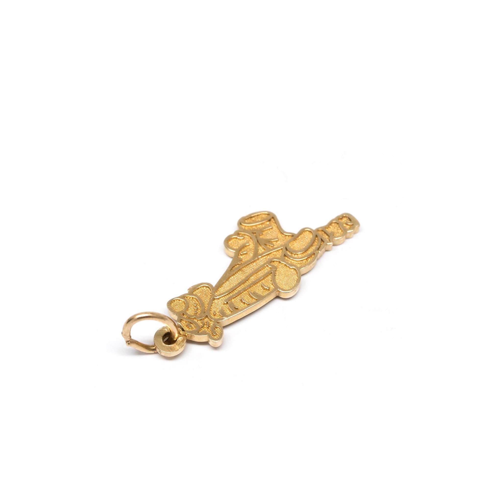 Jeder liebt einen Tigger:: machen Sie sich das mit diesem lustigen Anhänger zu eigen. 

Details zum Charme: 
Metall: 14 Karat Gelbgold
Gewicht: .8 Gramm

Zahlung & Rückerstattungsdetails: 
*Mehr Bilder auf Anfrage*

Zahlung per