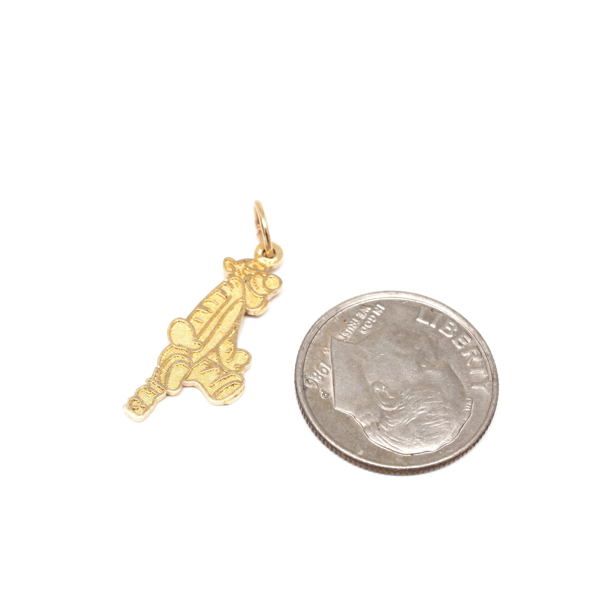 Tigger Charme in 14 Karat Gelbgold für Damen oder Herren