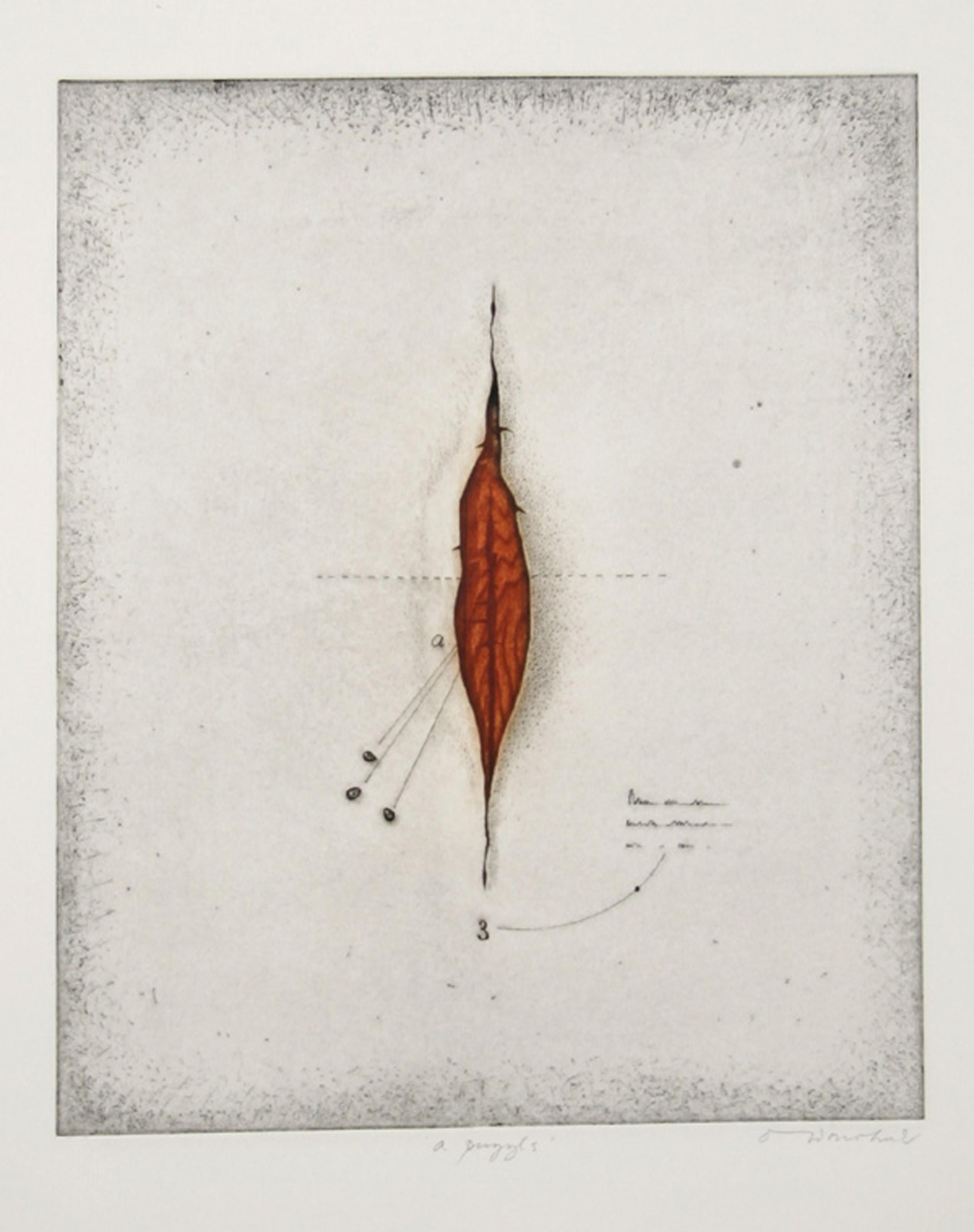 Un puzzle
Tighe O'Donoghue, Américain (1942-2023)
Date : vers 1985
Eau-forte avec aquatinte, signée au crayon
Edition de 95
Taille : 30 in. x 22 in. (76.2 cm x 55.88 cm)