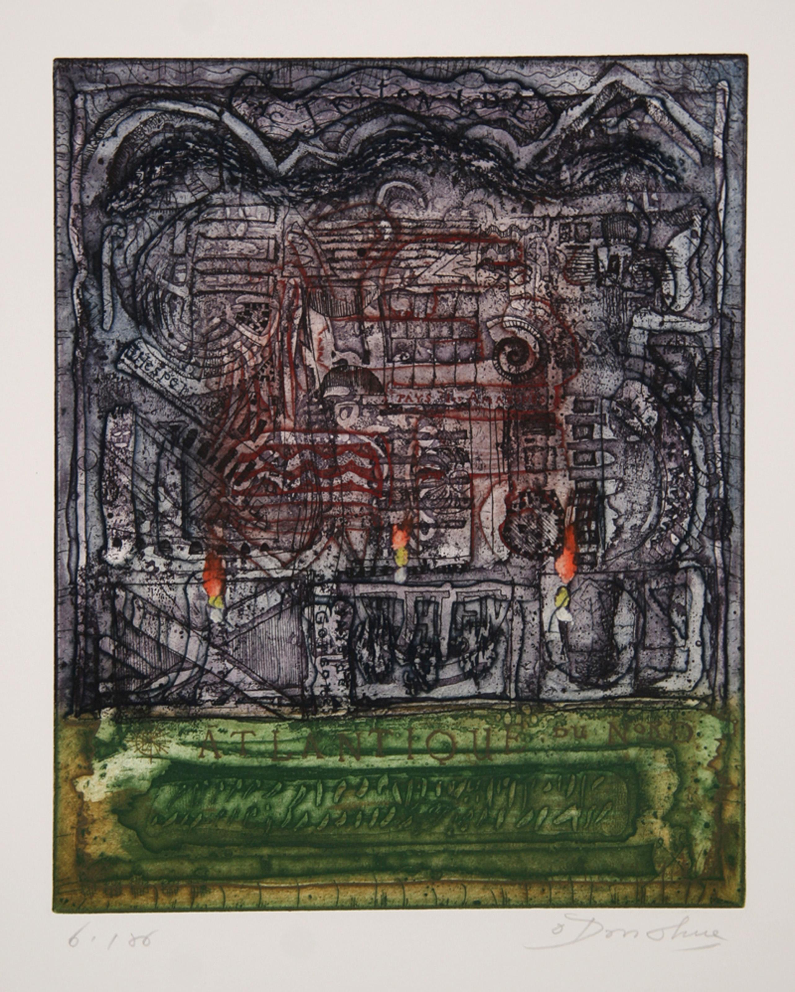 Atlantique Du Nord, Aquatint Etching by Tighe O'Donoghue