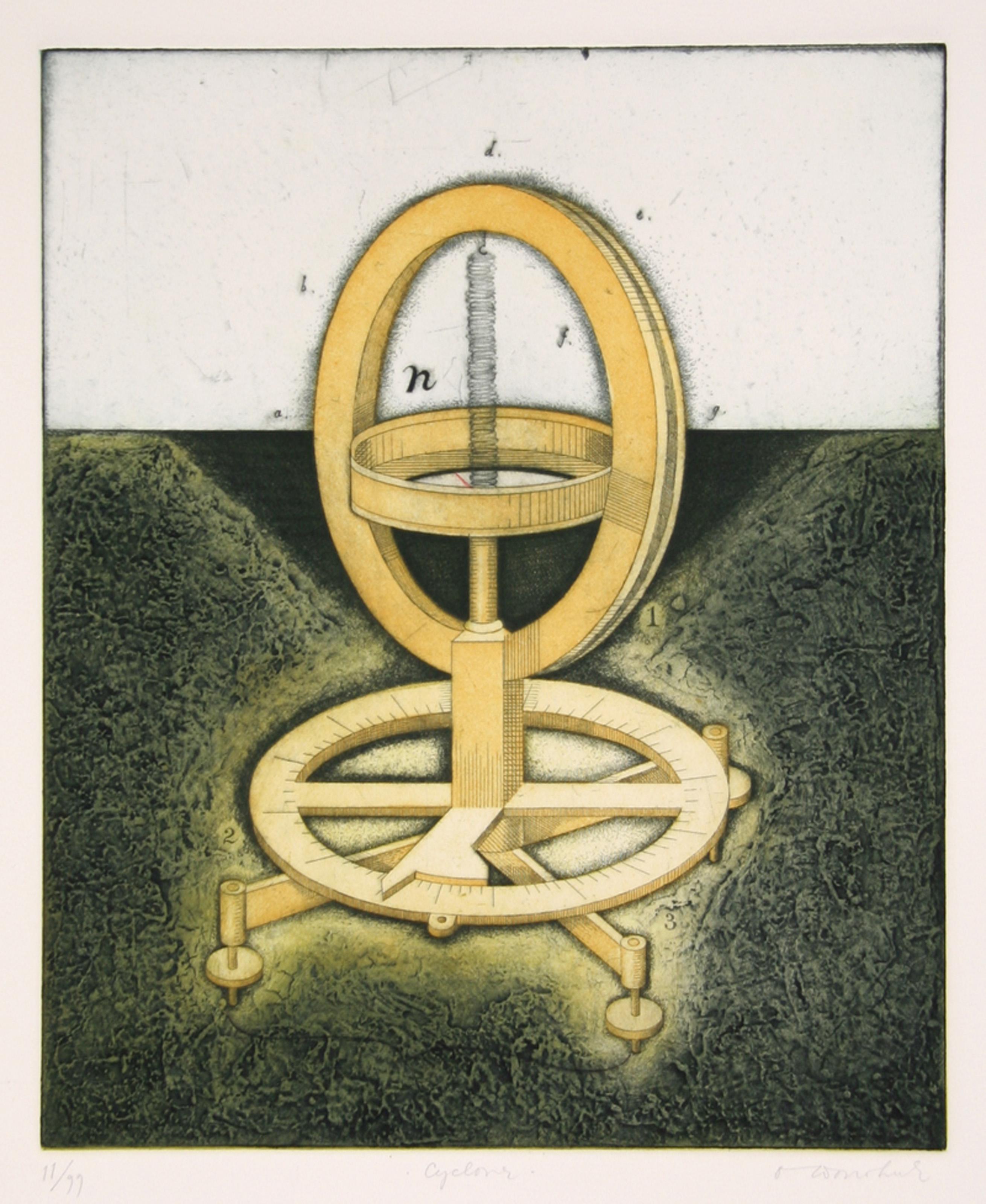 Ciclone, acquaforte acquatinta di Tighe O'Donoghue