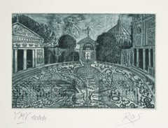 Giardino, acquaforte acquatinta di Tighe O'Donoghue