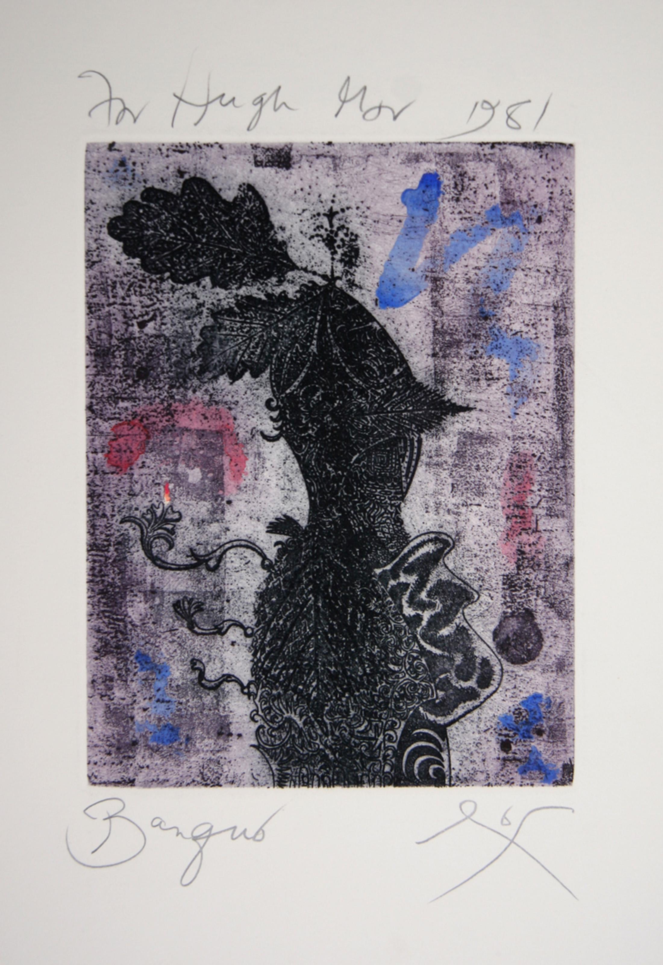 Shah Mat Suite - Banquo
Tighe O’Donoghue, American (1942–2023)
Date: 1981
Aquatint Etching, signed in pencil
Edition of V
Image Size: 12 x 9 inches
Size: 22 x 15 in. (55.88 x 38.1 cm)