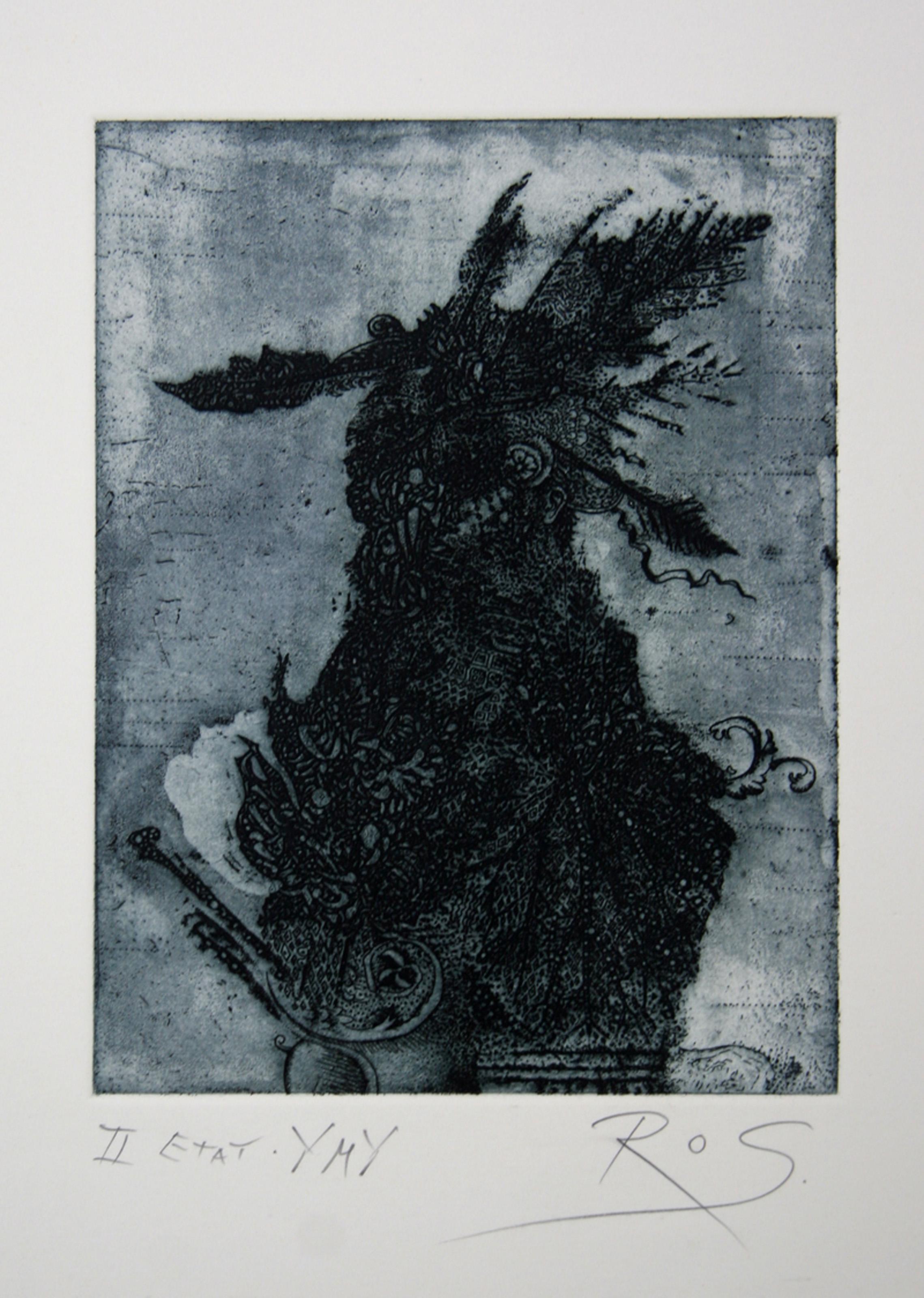 Shah Mat Suite - MacBeth
Tighe O’Donoghue, American (1942–2023)
Date: 1981
Etching with Aquatint, signed and numbered in pencil
Edition of V
Image Size: 12 x 9 inches
Size: 22 x 15 in. (55.88 x 38.1 cm)