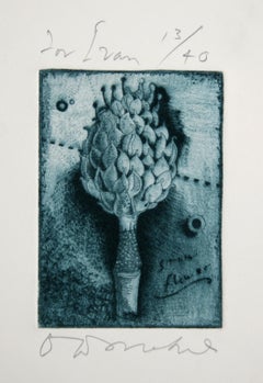 Flor de nieve, aguafuerte de Tighe O'Donoghue