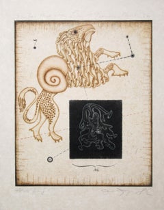 The Lion of Gramercy Park, Aquatint Etching by Tighe O'Donoghue