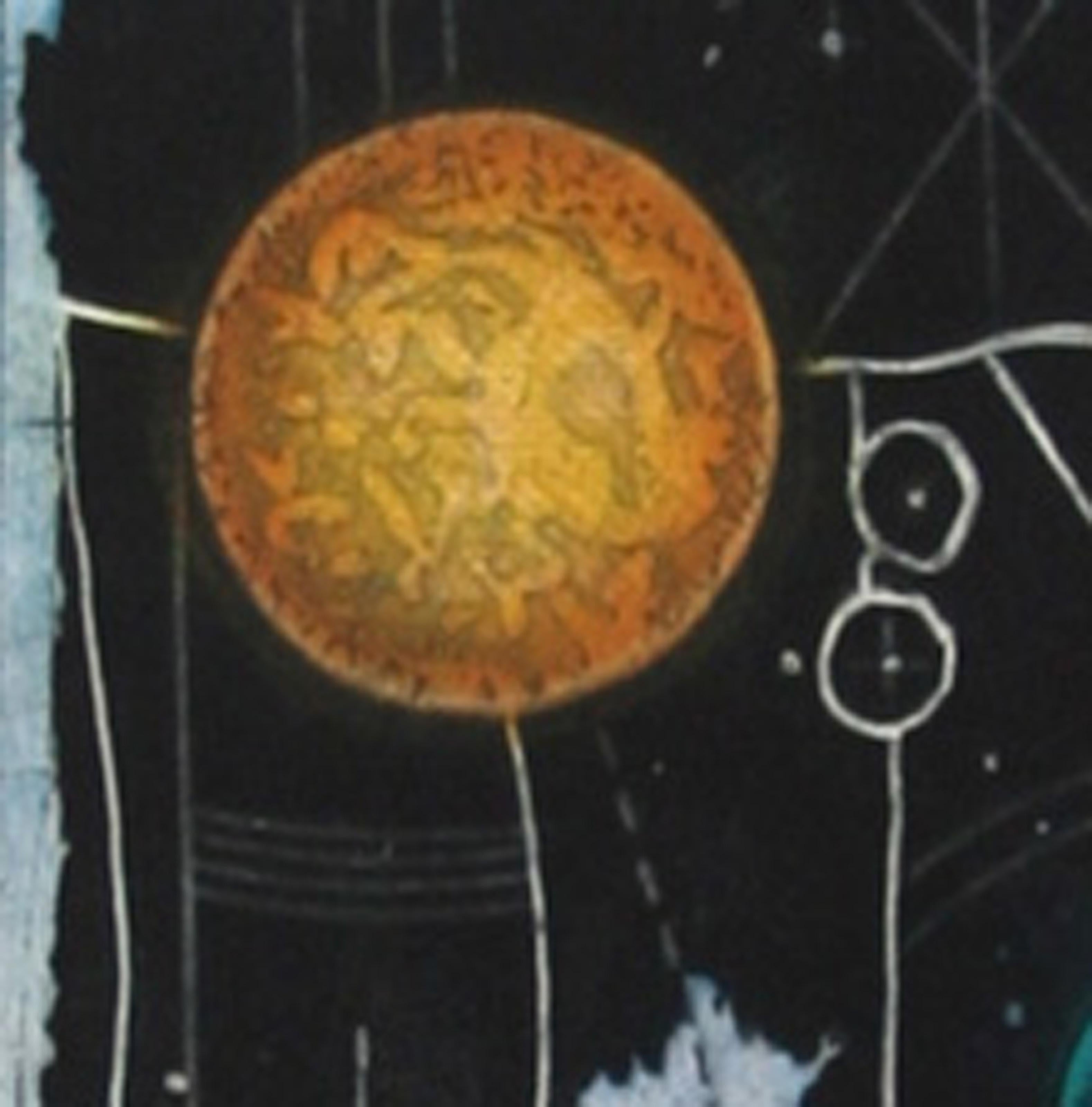 Senza titolo - Astratto planetario, acquaforte all'acquatinta di Tighe O'Donoghue in vendita 1
