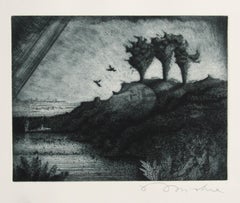 Untitled - Seascape at Night, Aquatint Etching by Tighe O'Donoghue