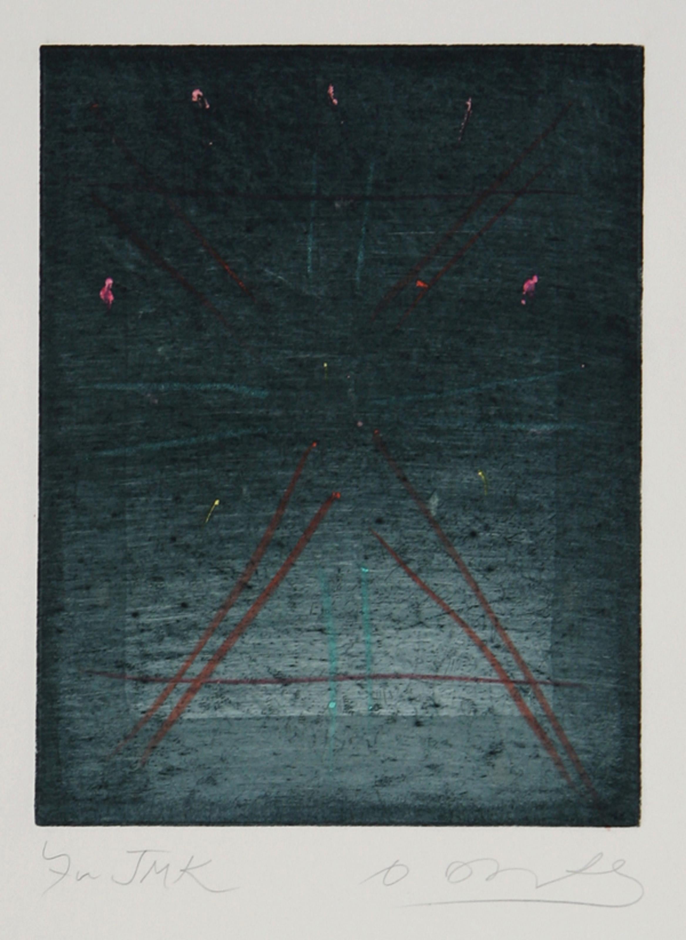 Senza titolo - Stella
Tighe O'Donoghue, americano (1942-2023)
Data: circa 1980
Acquaforte con acquatinta, firmata a matita
Dimensioni dell'immagine: 14 x 11 pollici
Dimensioni: 27 x 22 pollici (68,58 cm x 55,88 cm)