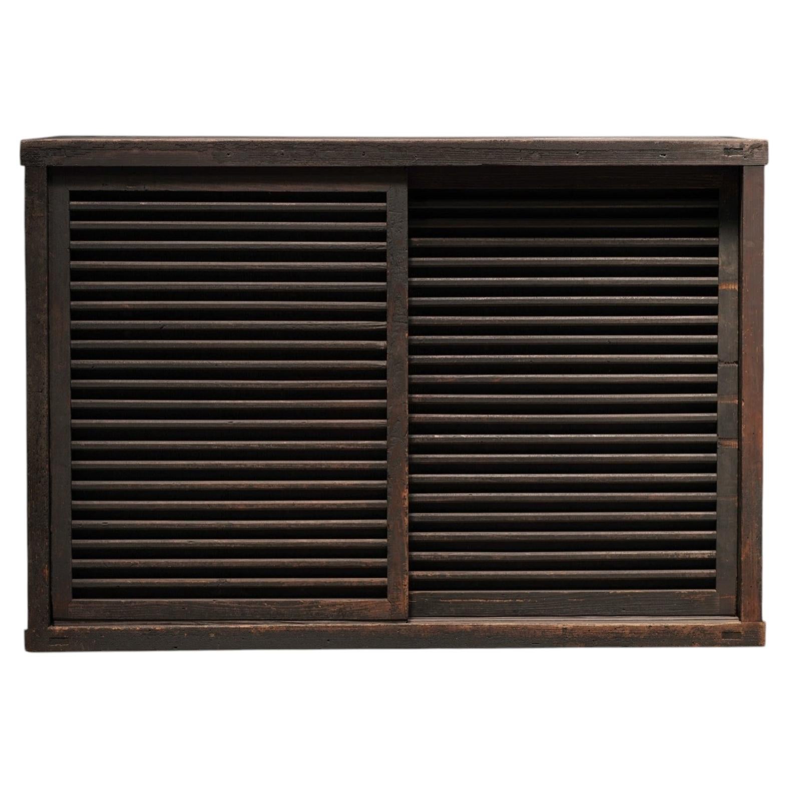 Early 20th Century Japanese Tansu Storage Cabinet in Dark Wood