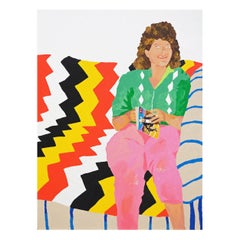 'Tight Perm, Loose Lips' Portrait Painting by Alan Fears Pop Art