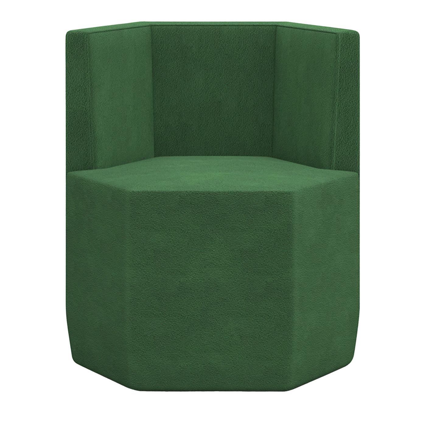 italien Fauteuil vert bas Tigram d'Italo Pertichini en vente