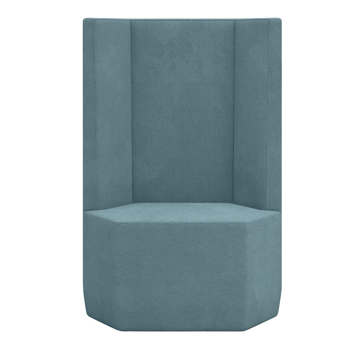 Contemporary Tigram Tall Air-Force Light Blue Armchair by Italo Pertichini For Sale
