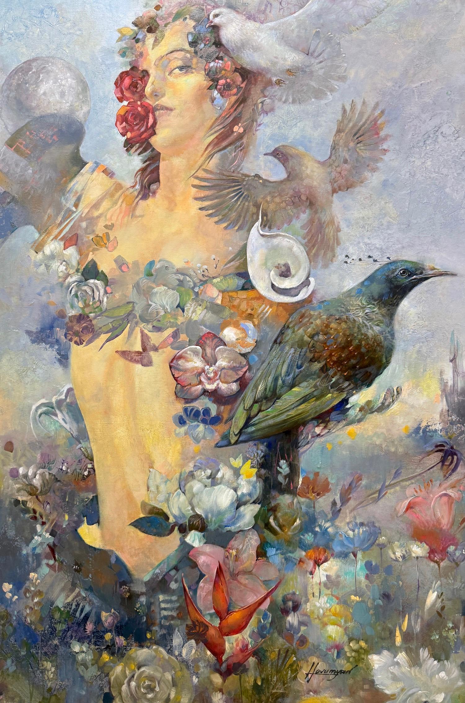 Impression Figurative Surrealism Original oil Painting, Ready to Hang