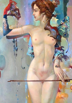 Transparent Melody Figurative Art Surrealism Original oil Painting Ready to Hang