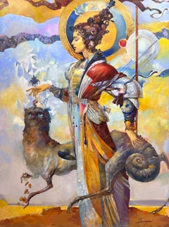 Triomphe Figuratif Surréalisme Peinture à l'huile originale, prête à être accrochée