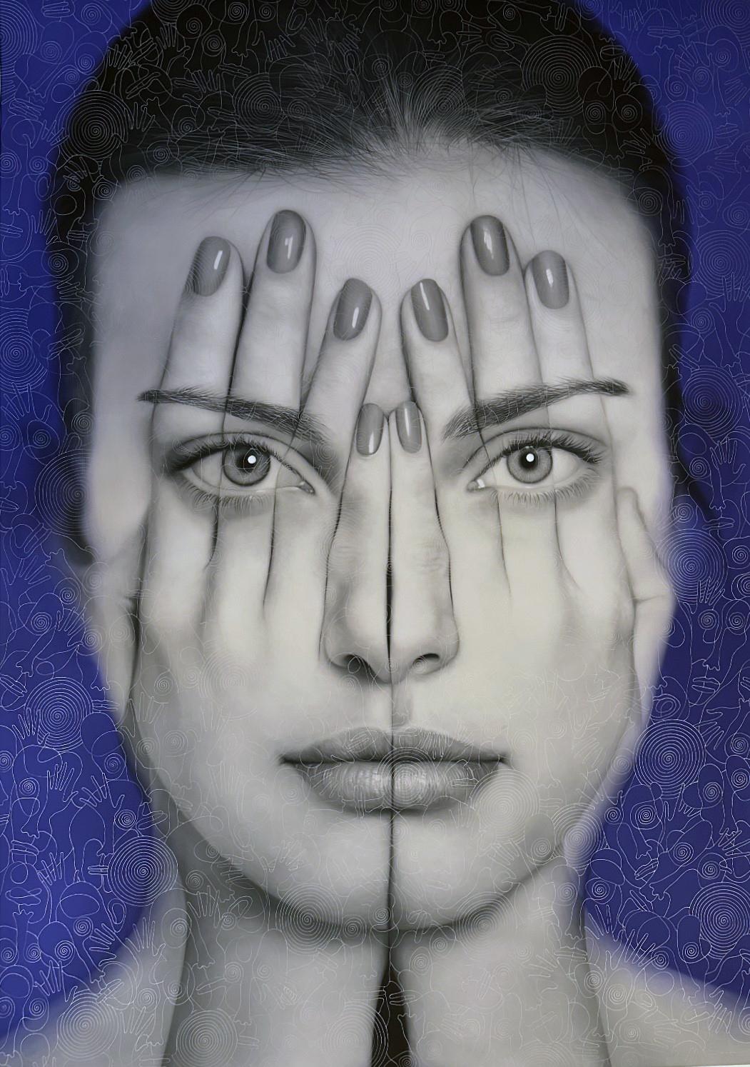 Tigran Tsitoghdzyan Black and White Photograph - DS Mirror Blue
