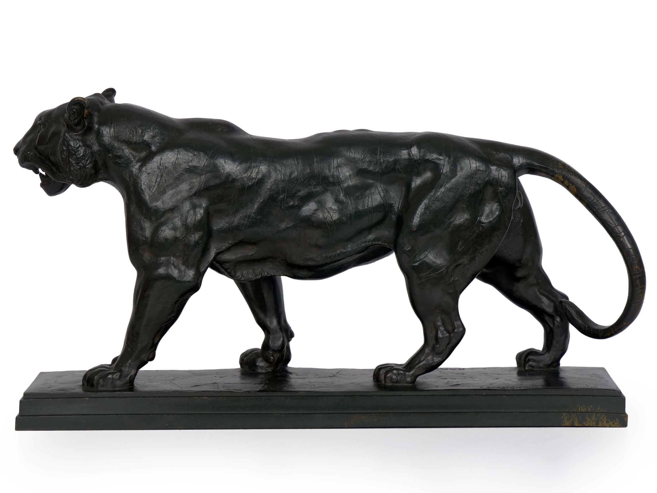 “Tigre Qui Marche” French Bronze Sculpture by Antoine-Louis Barye & Barbedienne In Good Condition In Shippensburg, PA