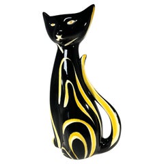 Vintage Tigris Cat Vase By Anneleise Beckh For Schmider, West Germany 1950’s