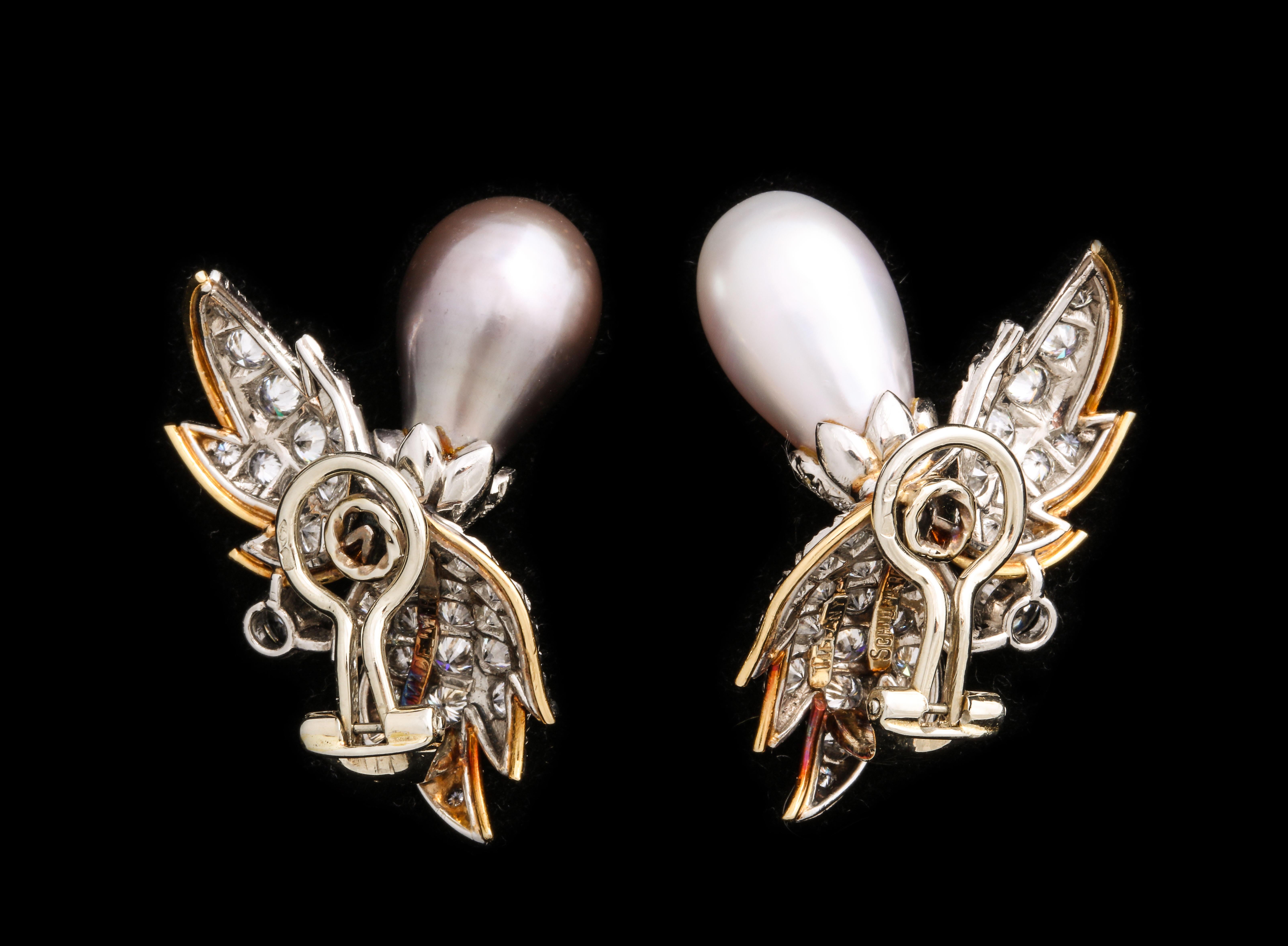 Women's or Men's Tiffany & Co. by Jean Schlumberger Natural Pearl Earrings