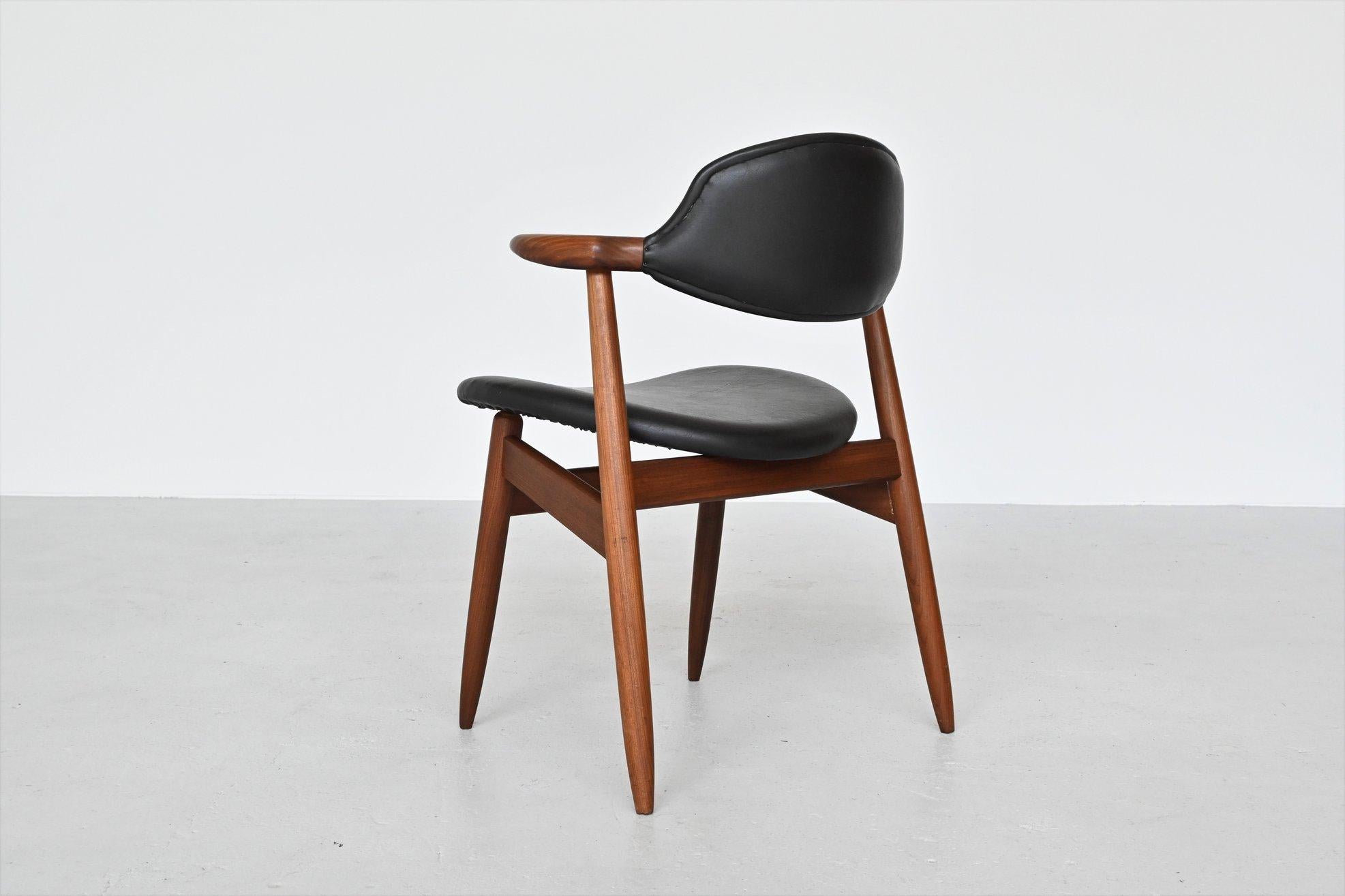 Mid-Century Modern Tijsseling Cowhorn Chair Propos Hulmefa, The Netherlands, 1960